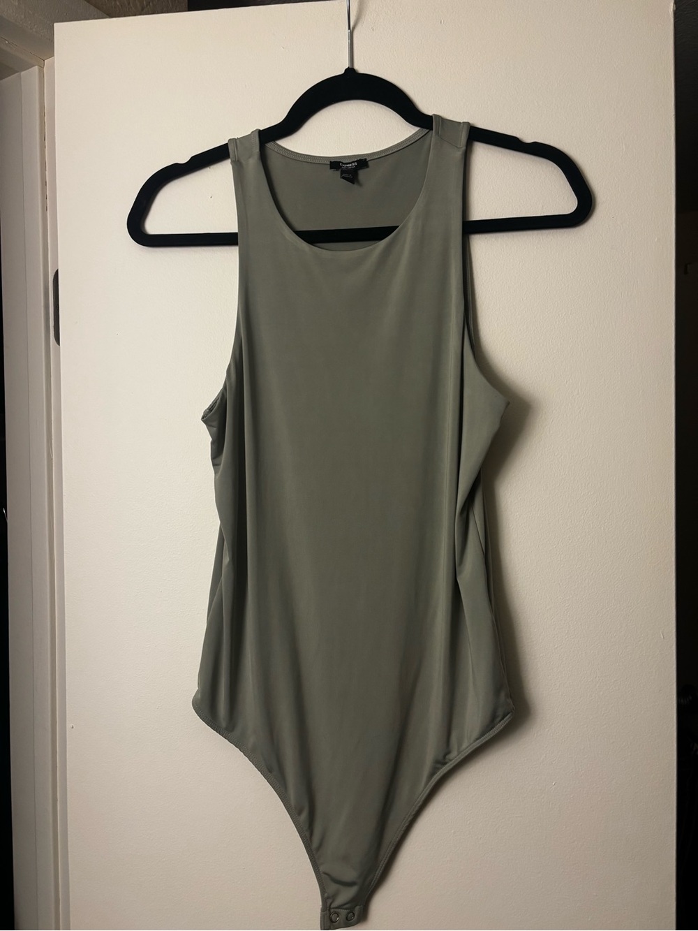 Express Olive Green Sleeveless Bodysuit Romper